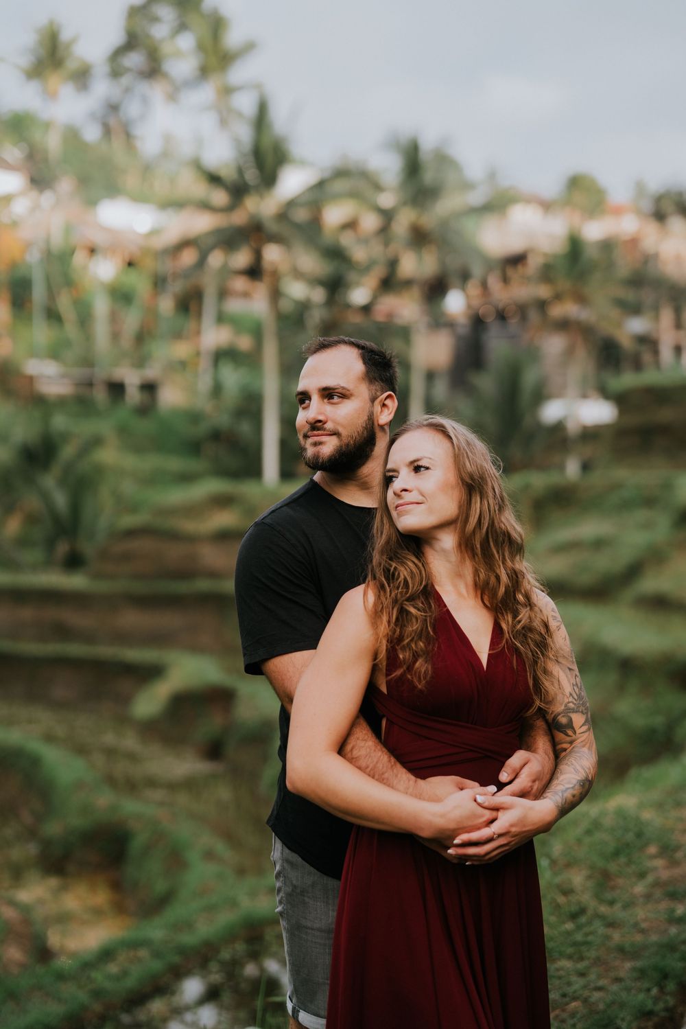 Bali couple photography services at a rice terrace in Ubud.