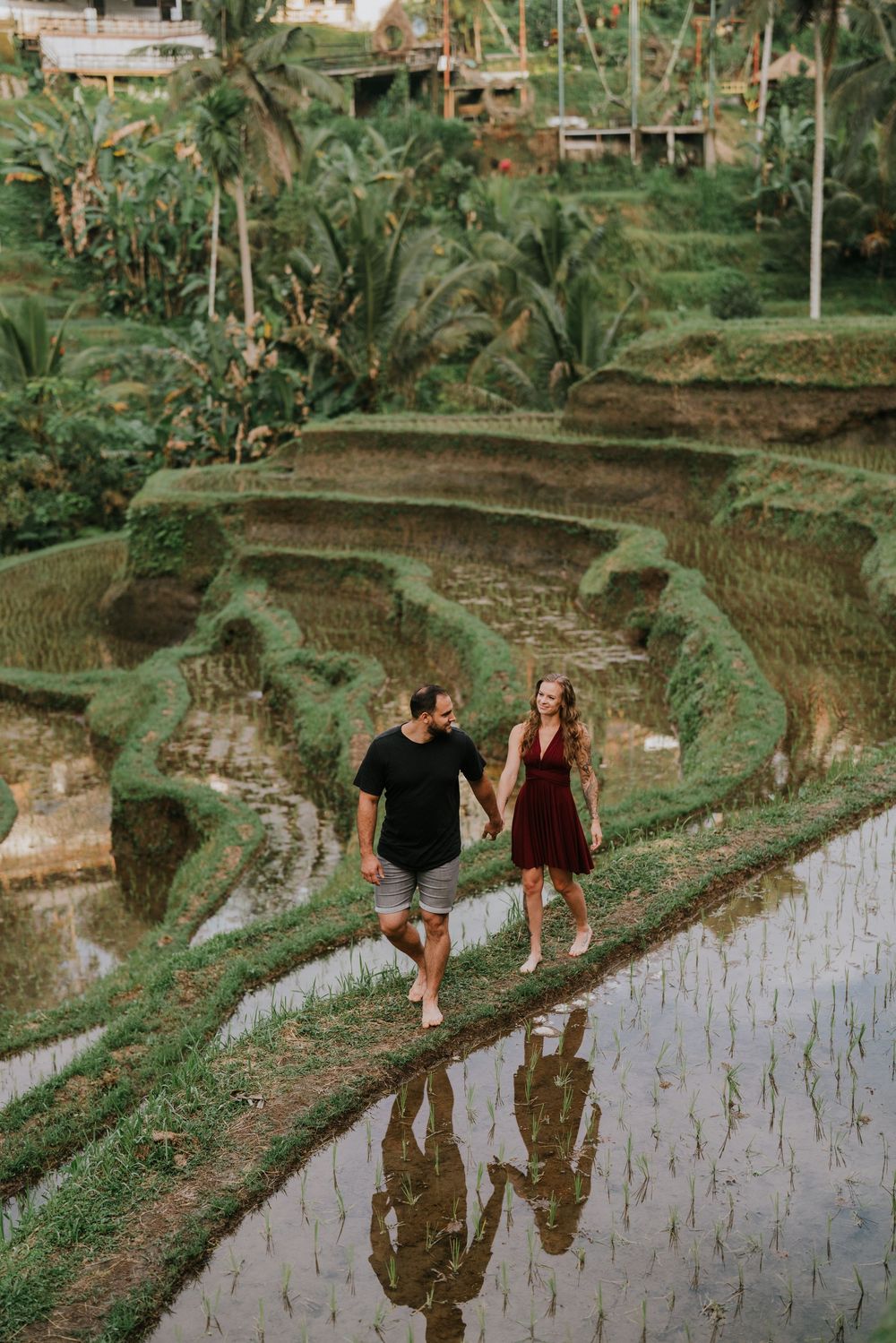 Bali couple photography services at a rice terrace in Ubud.