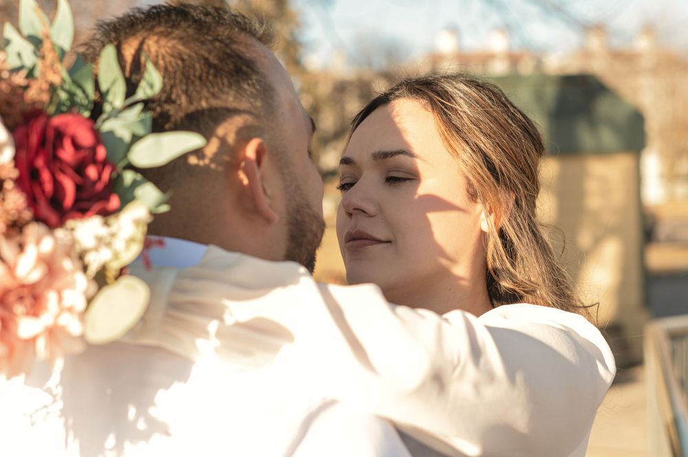 Bride and groom portraits in CDA Idaho. Taken by Jessica Rae Photography.