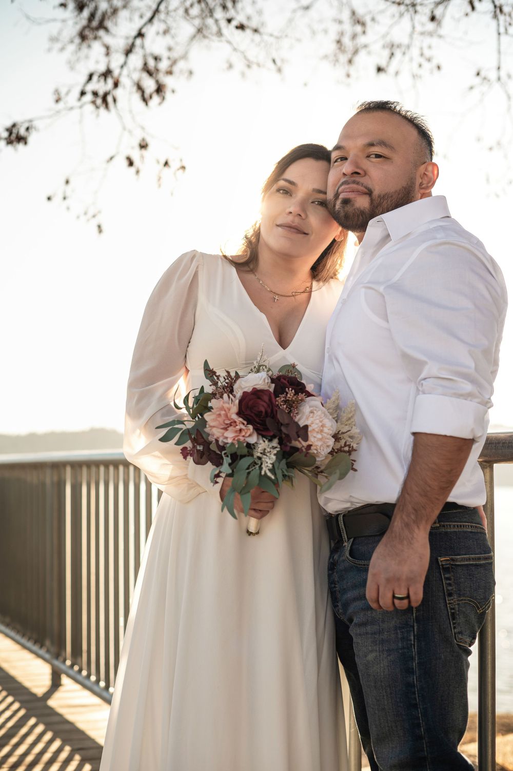 Bride and Groom portrait in CDA Idaho. Taken by Jessica Rae Photography.