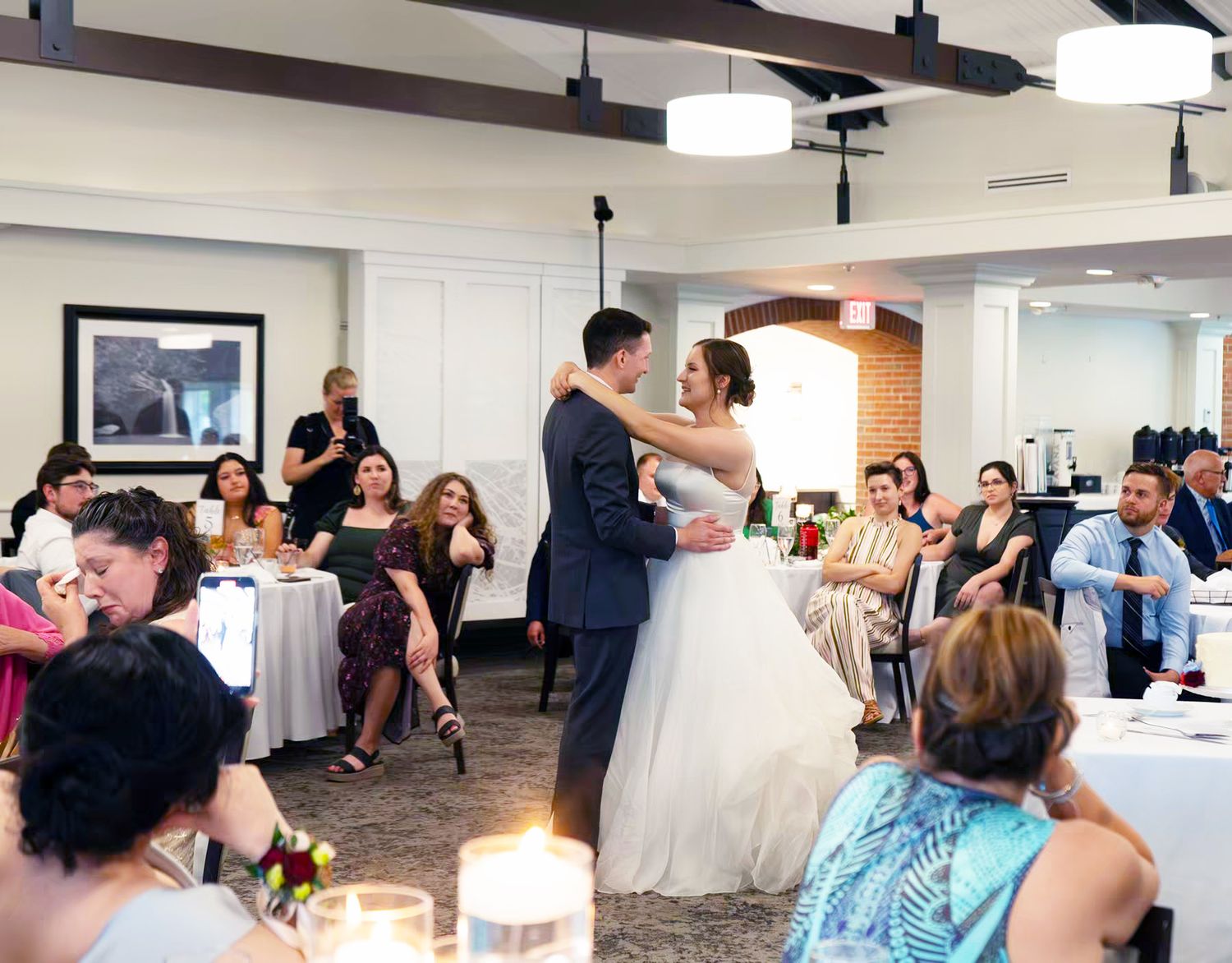 couple dancing and celebrating at Nationwide Conference Center