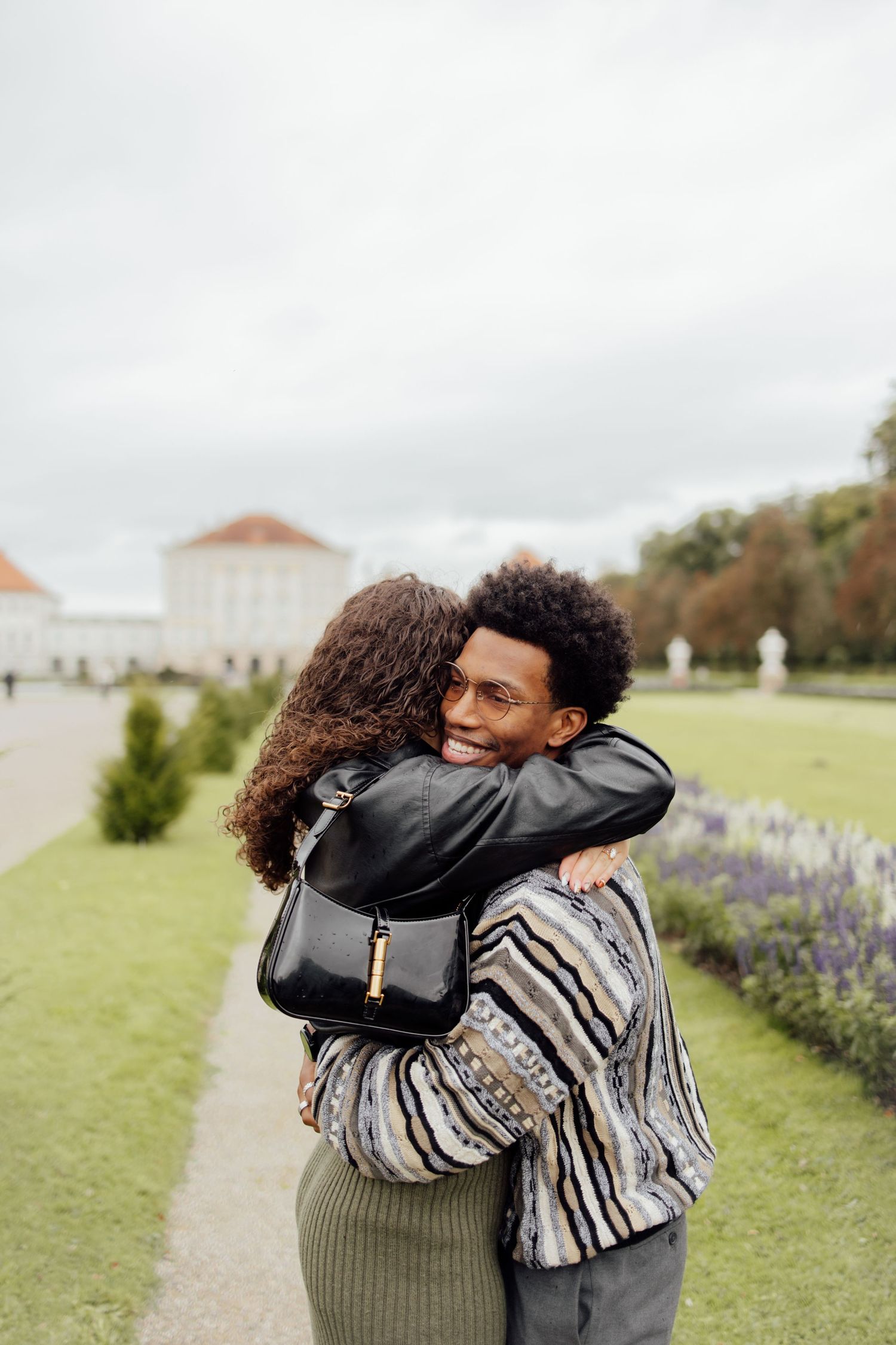 Munich proposal photographer - newly engaged couple in Nymphenburg Palace - Nymphenburg Palace Engagement - Nymphenburg palace proposal