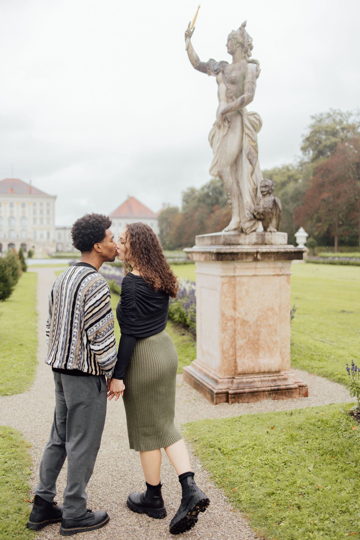 Munich proposal photographer - newly engaged couple in Nymphenburg Palace - Nymphenburg Palace Engagement - Nymphenburg palace proposal