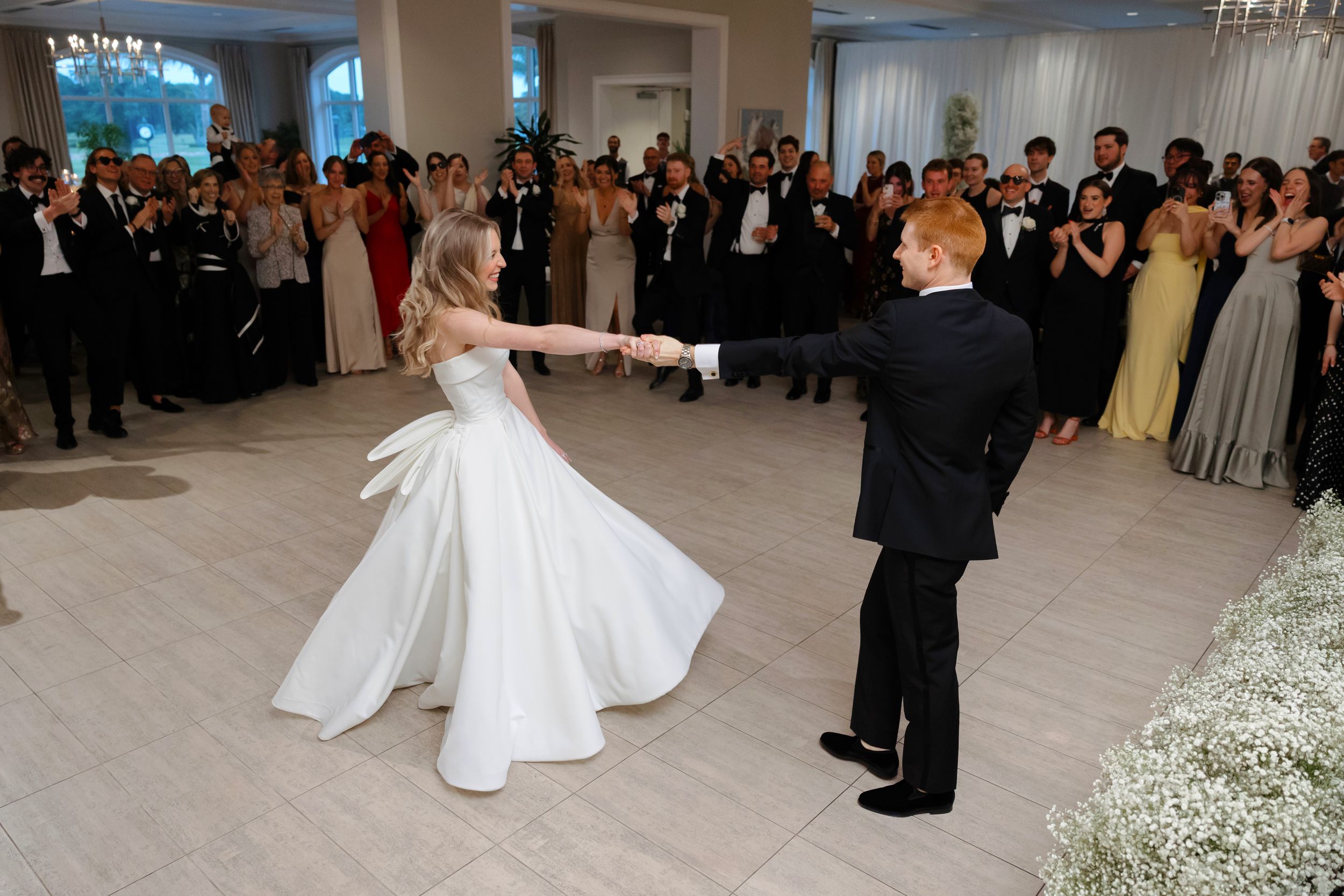 First Dance at BallenIsles Country Club in Palm Beach, Florida during a wedding photographed by Tom Forrest of Ohio.