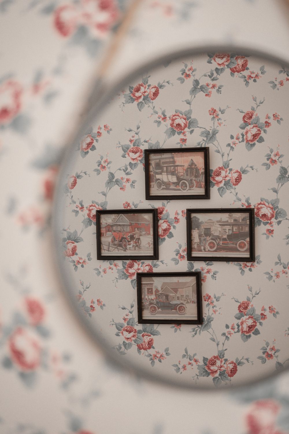 Pictures in a mirror in an AirBnB