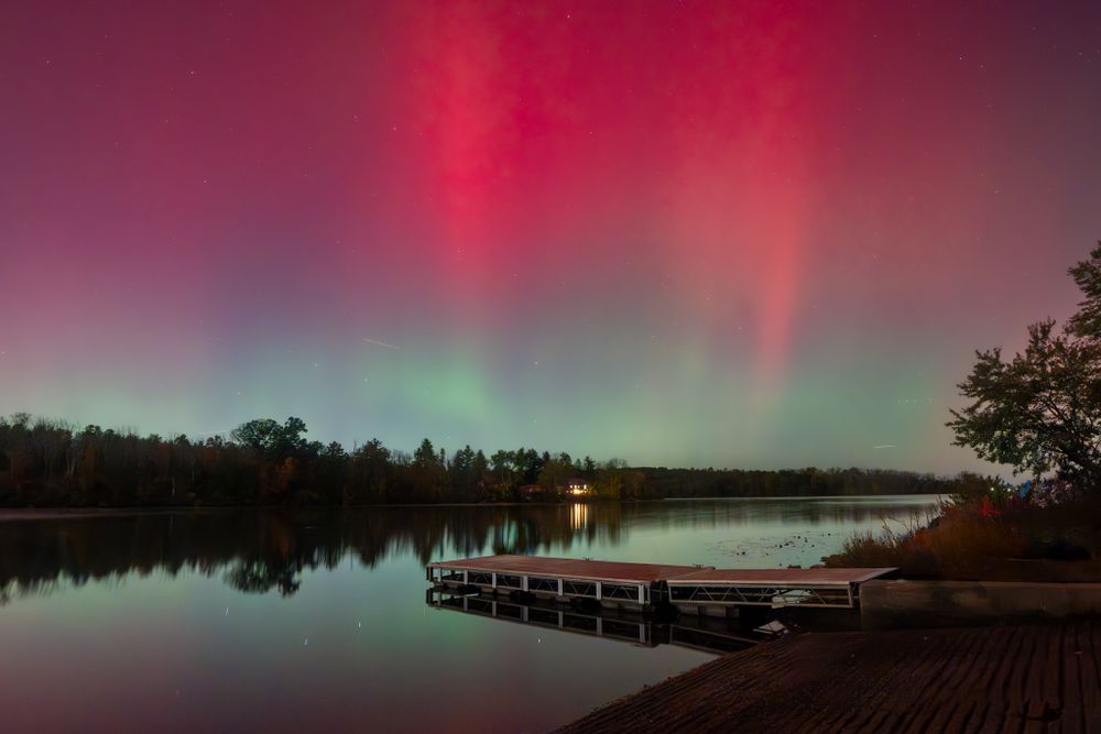 Northern lights, aurora borealis in Pennsylvania
