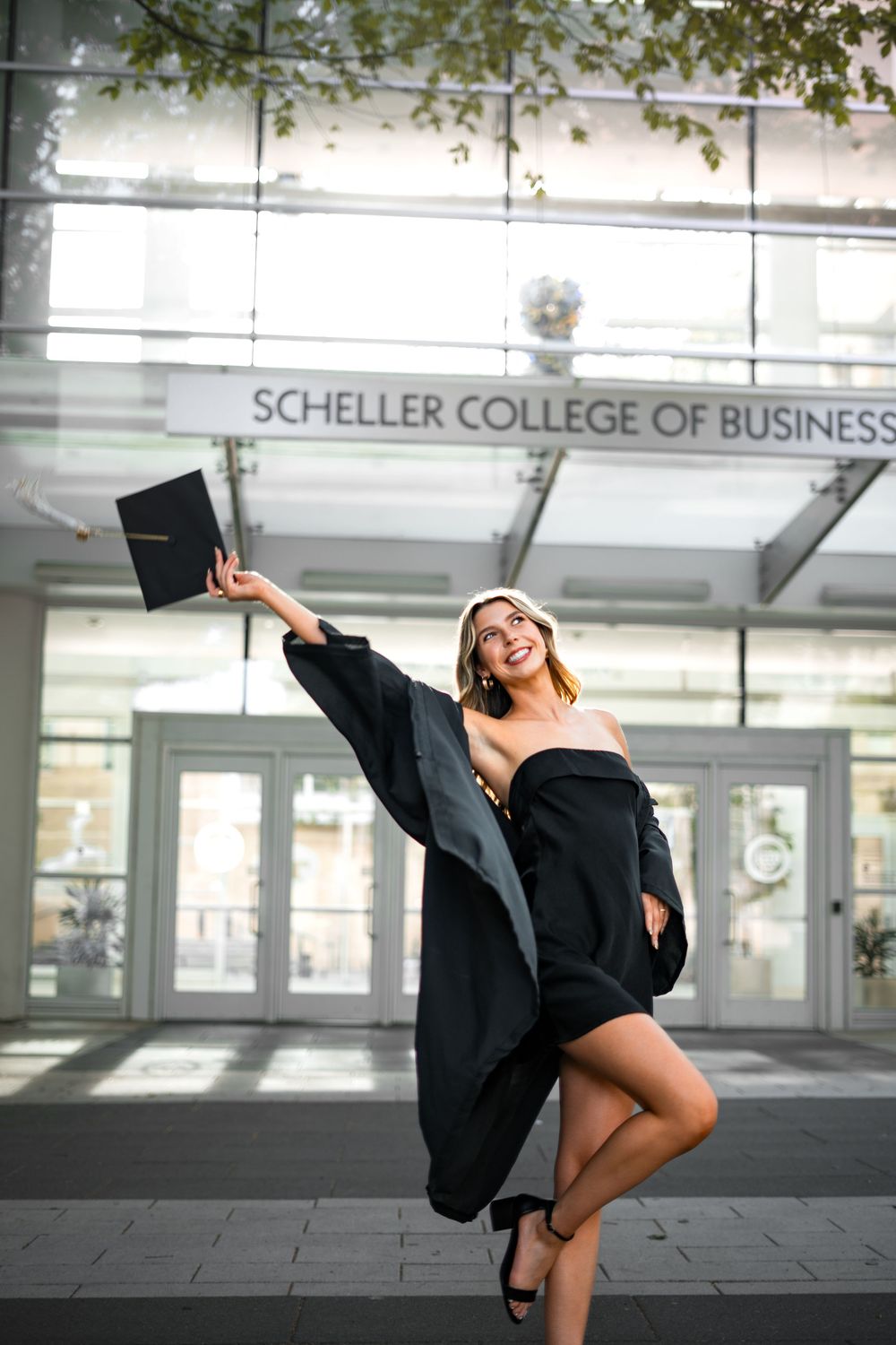Georgia Tech Scheller the best photo spots for GT graduation portraits