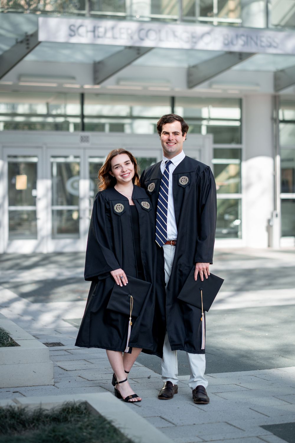 Georgia Tech Scheller photo spots for Atlanta graduation portraits