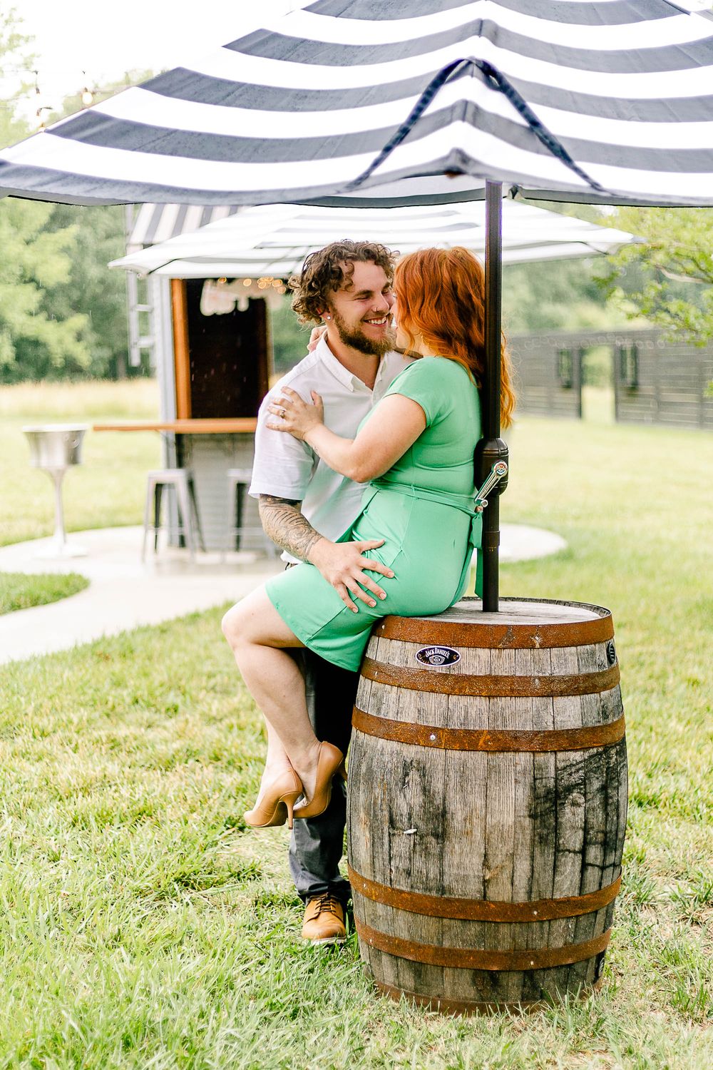Sunset kisses and forever promises at Bansen Farms in Gastonia, NC.