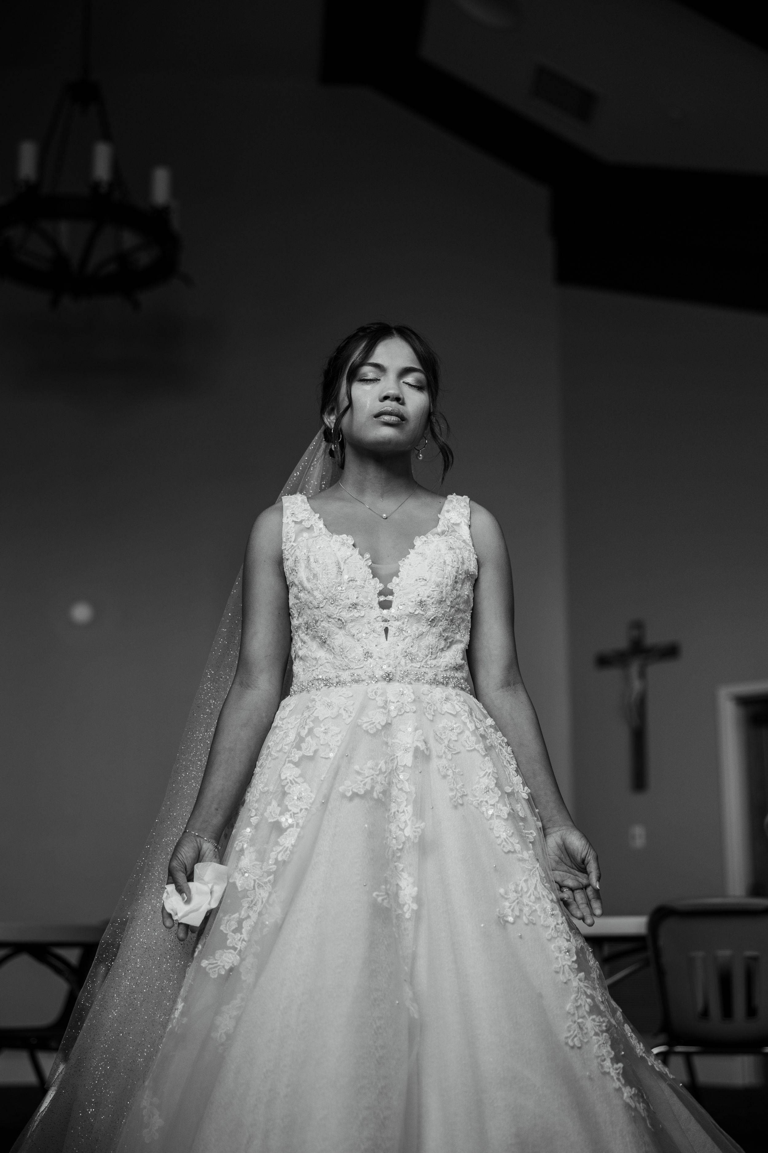 Catholic wedding portrait