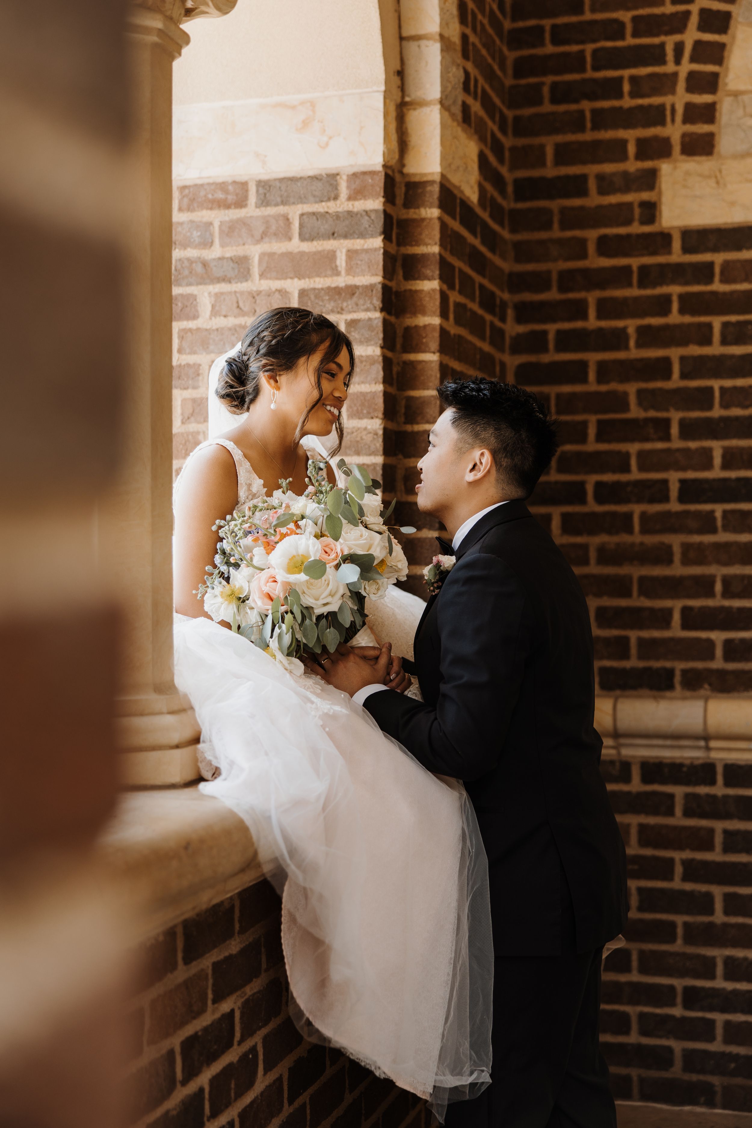 Catholic wedding portrait