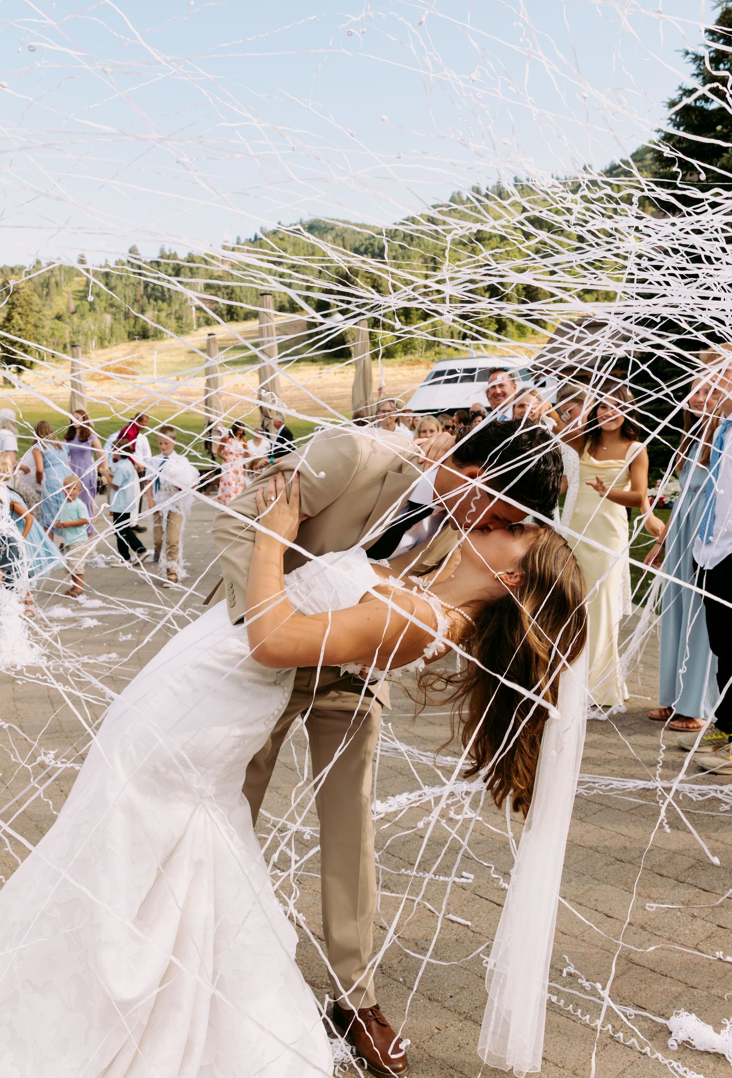 Utah wedding photographer capturing ski resort wedding