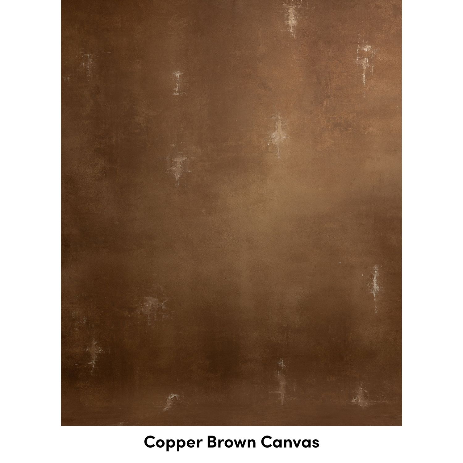 Textured copper brown canvas background with subtle distressed scratches and markings in a muted vintage style.