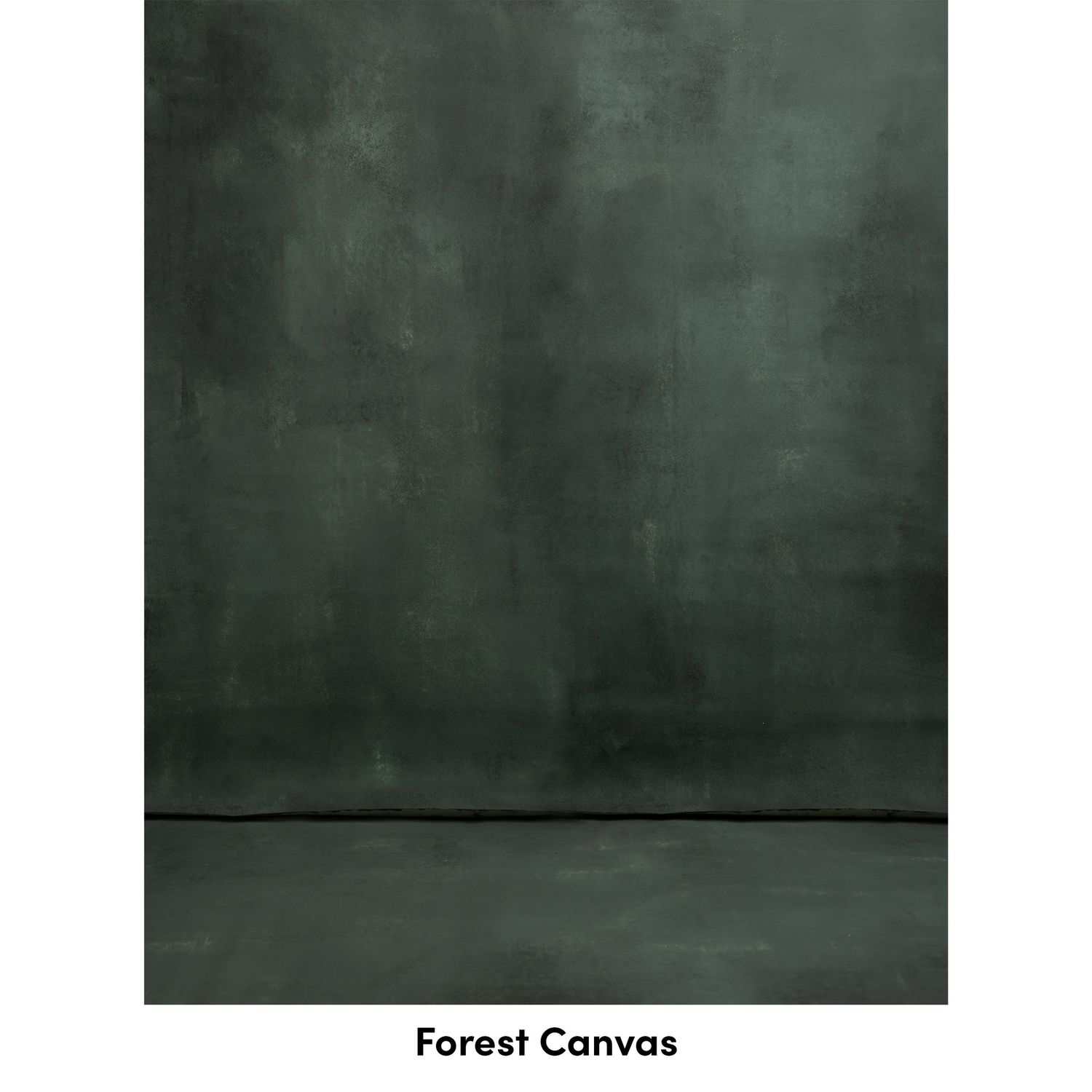 Abstract dark forest green painted canvas background with moody gradient and horizontal division line.