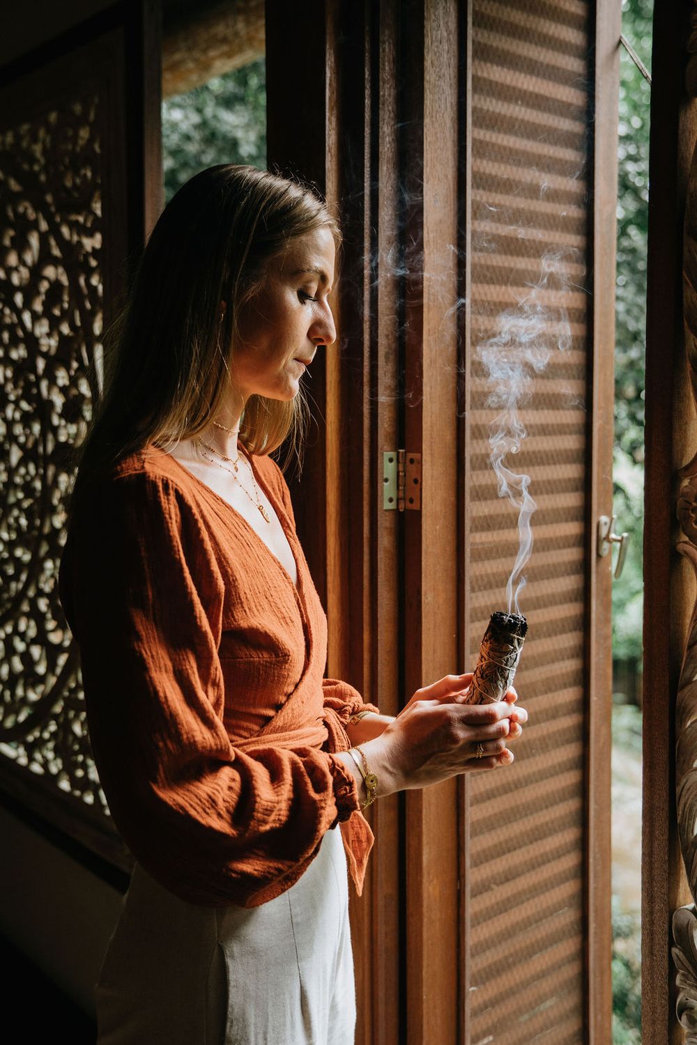 Creative professional during personal branding photoshoot in Bali.