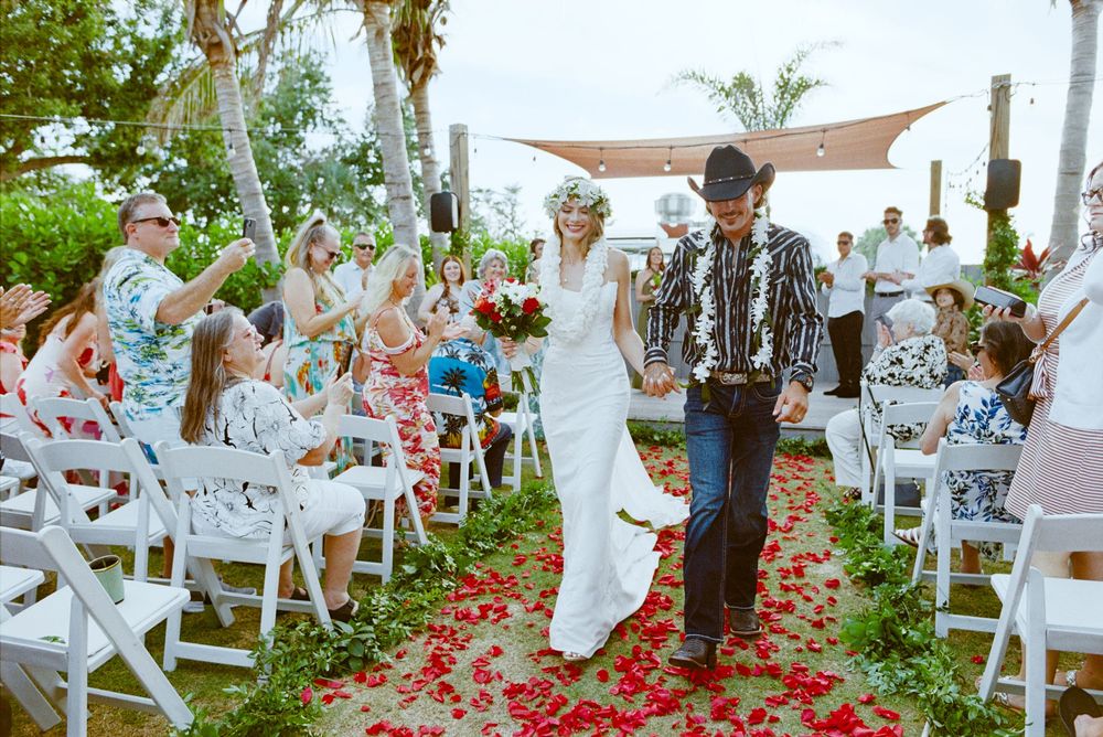 35mm film wedding on Dearborn Street in Englewood Florida