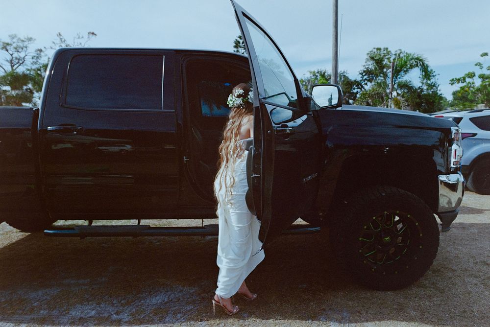 35mm film wedding on Dearborn Street in Englewood Florida