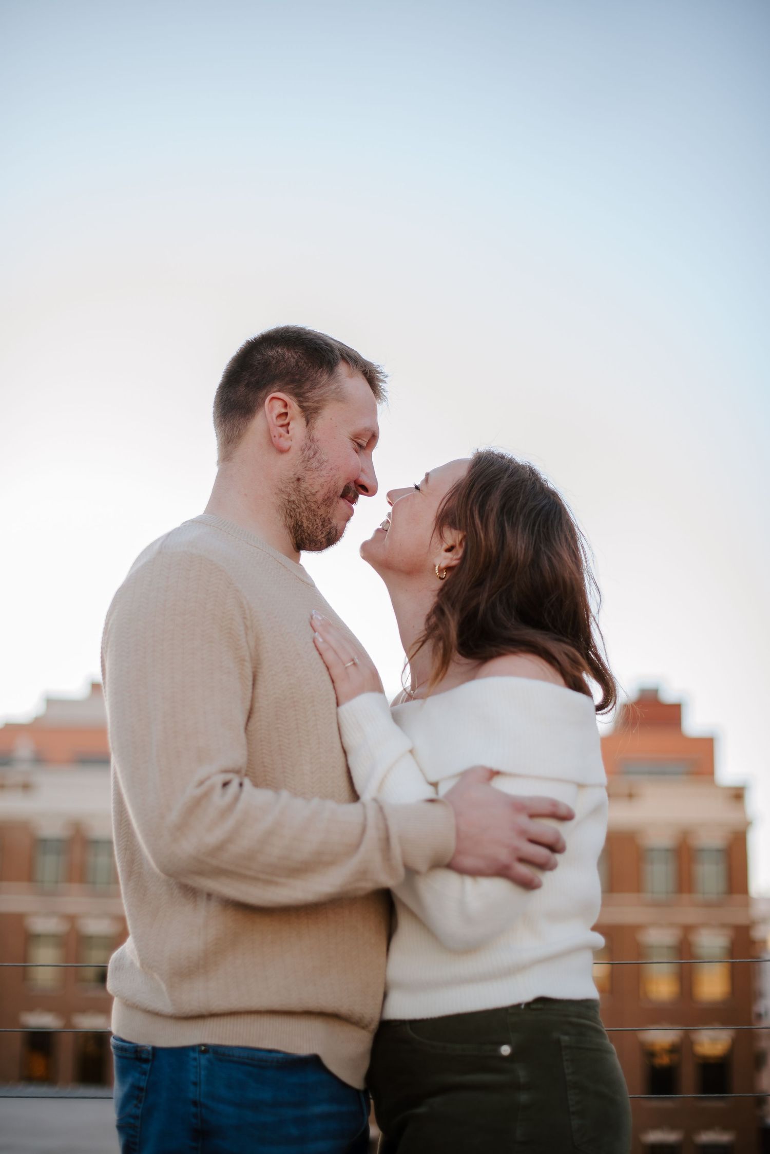Downtown city engagement session in Wichita, KS - engagement pictures by Jessica Nadine Photography