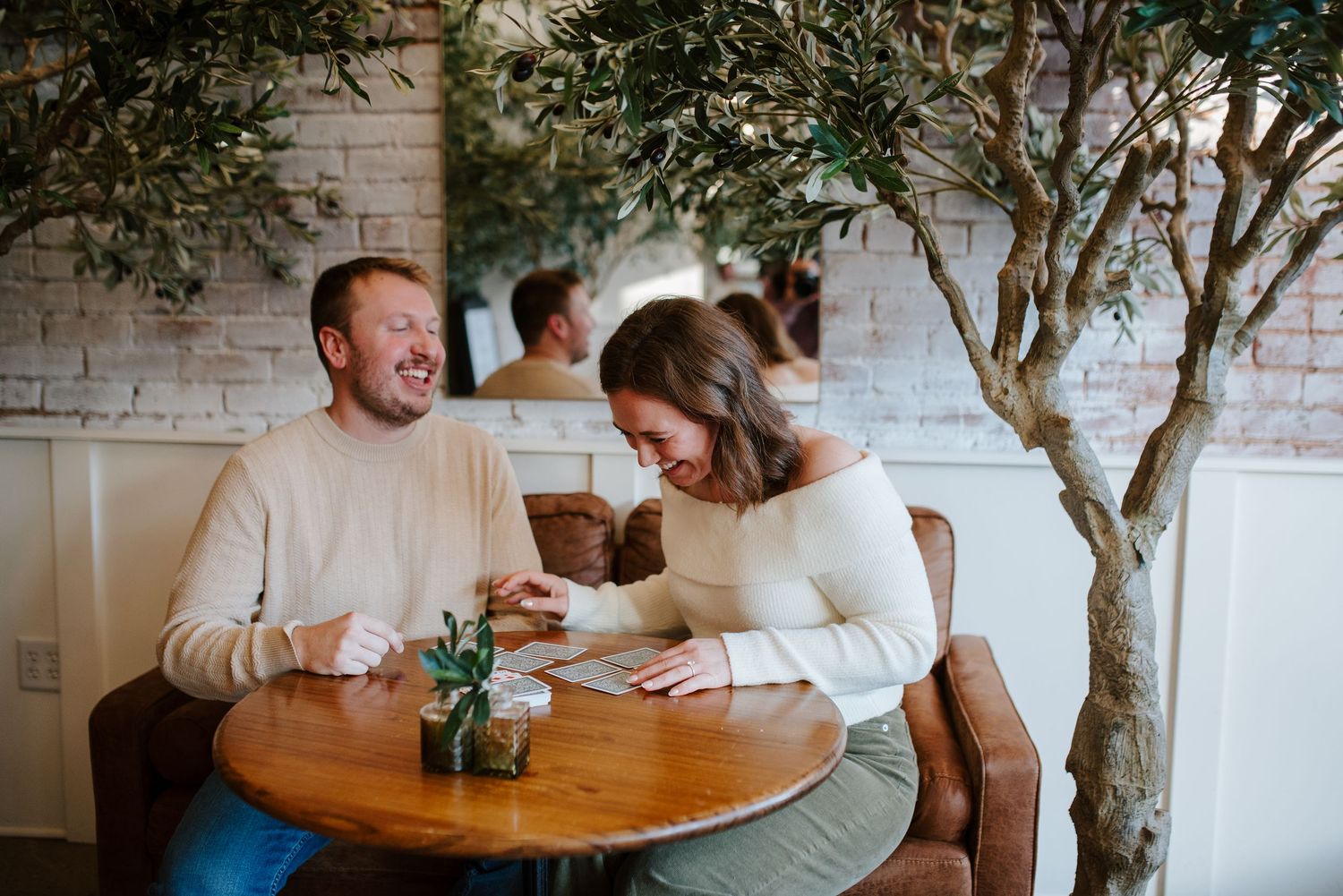Coffee shop engagement session in Wichita, KS - Greater Grounds engagement pictures by Jessica Nadine Photography