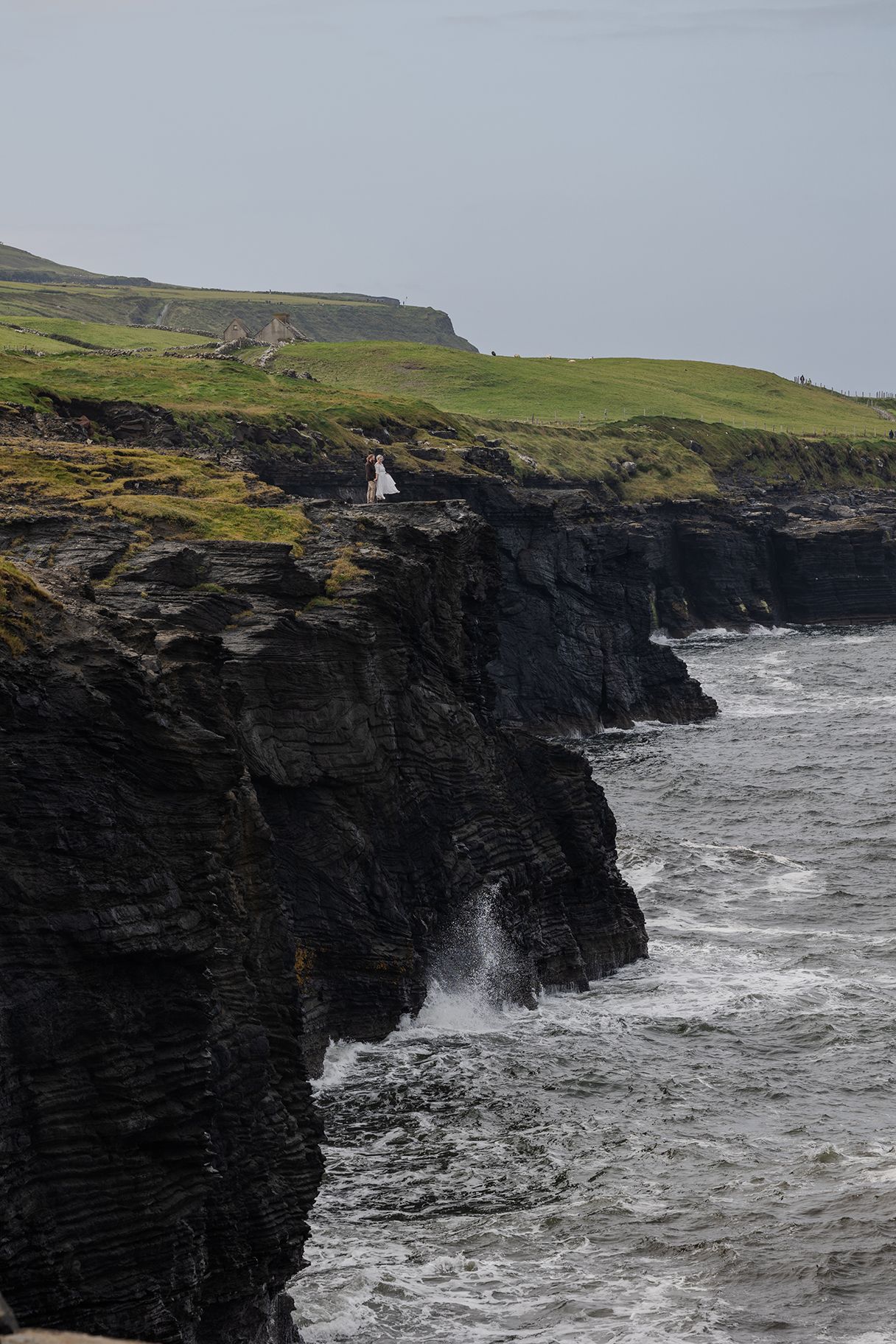 Destination elopement along the Wild Atlantic Way from Doolin Cliff Walk vows to dramatic Hags Head portraits