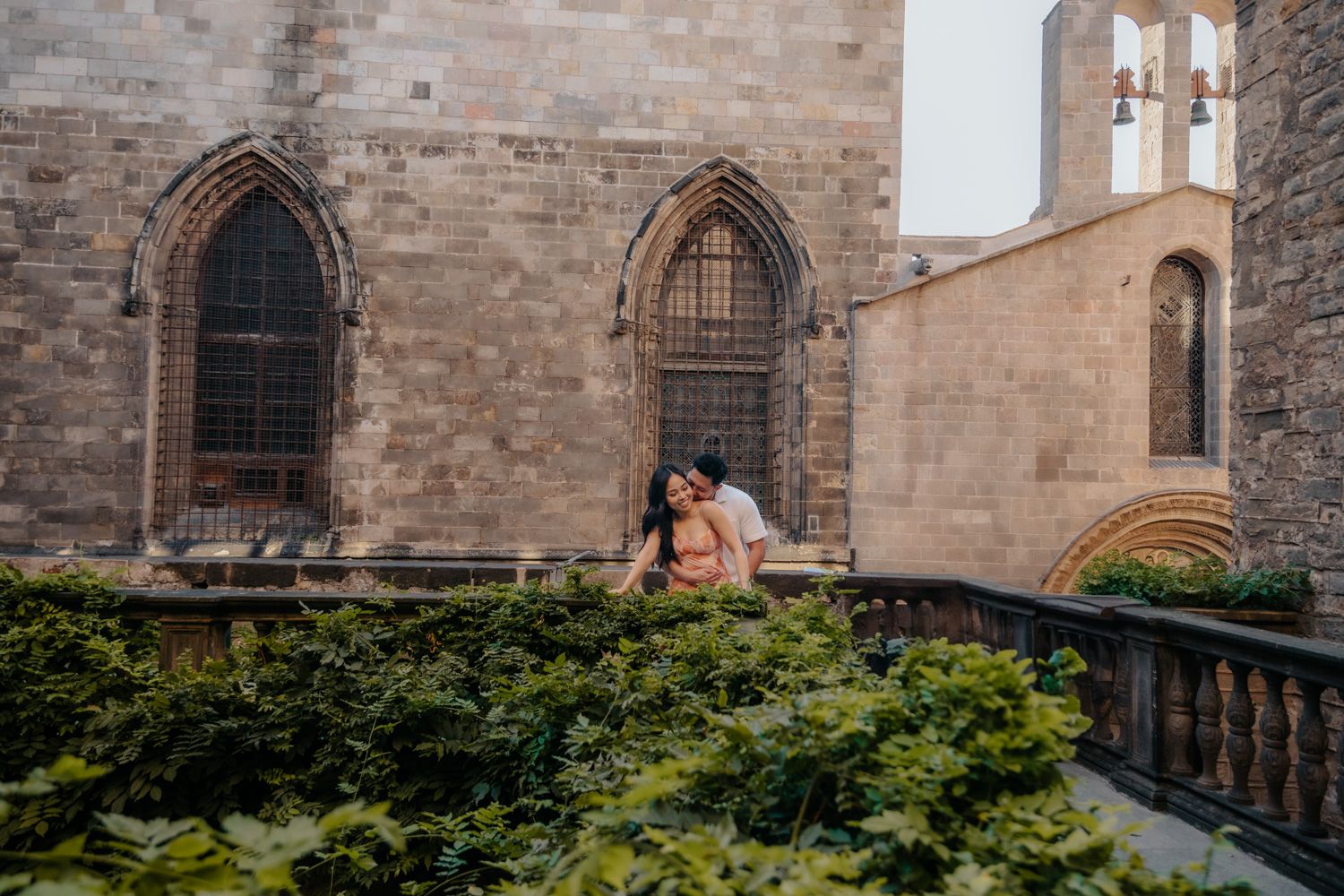 Transition from city streets to lush greenery in Ciutadella Park.