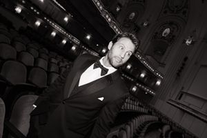 Groom portrait at his St. Louis Symphony wedding.