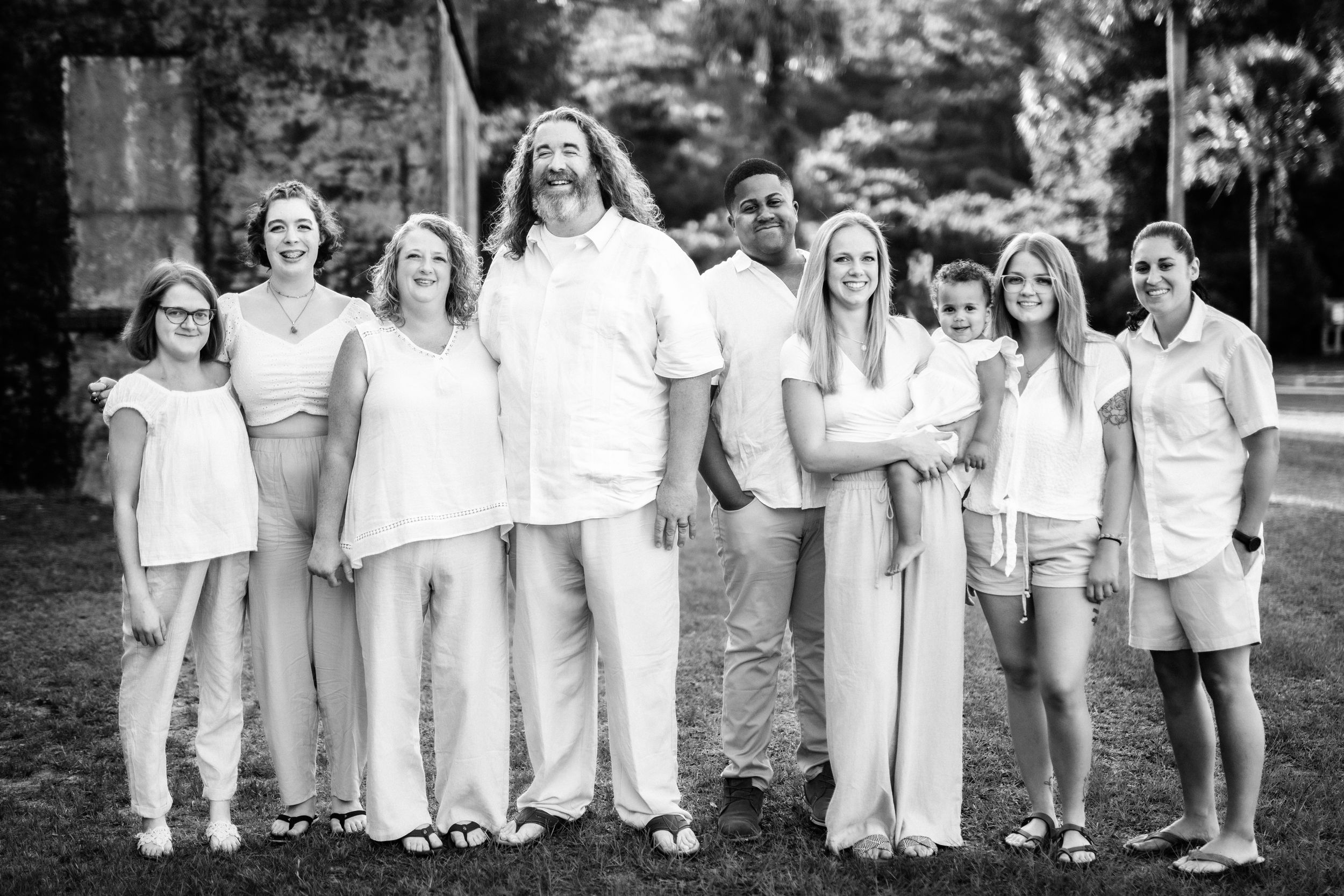 Black and white photo session capturing special moments, offered by Tasha Cannaday, a professional Amherstburg photographer