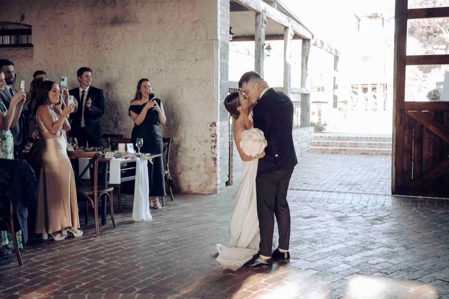 Happy married couple at Warrawong Estate, Victoria