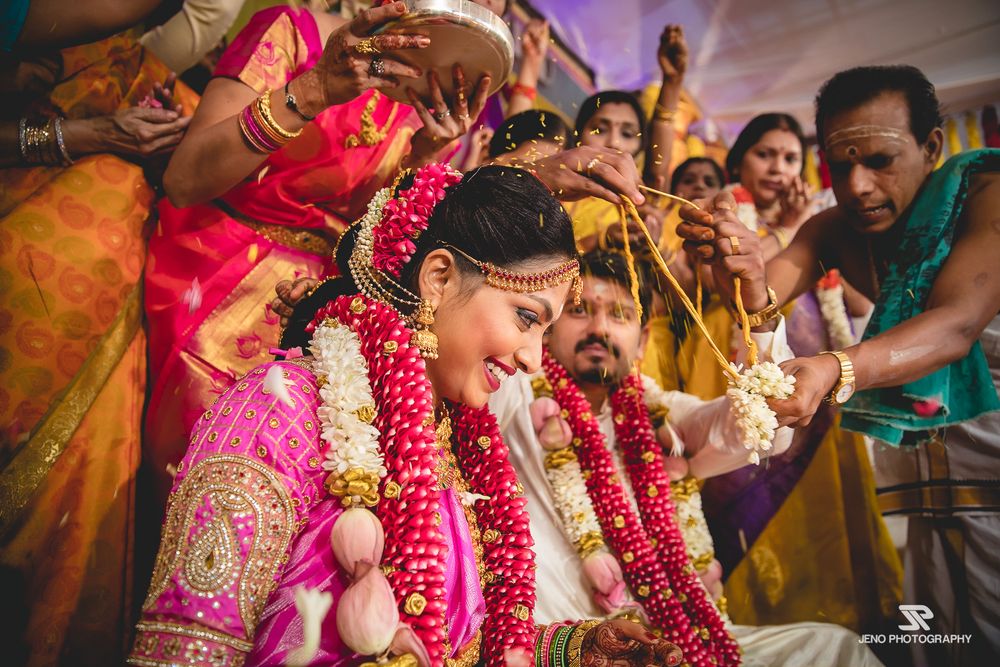 thali moment in kalaignar arivalayam trichy captured by Jeno Photography
