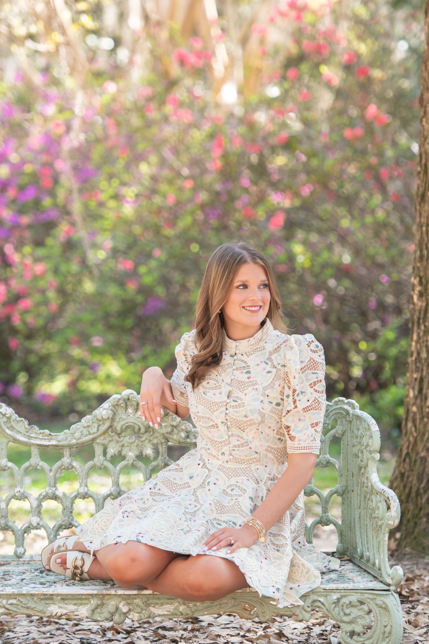 St. Francisville senior session with Tallulah Academy 2025 senior. Rosedown Plantation during the spring time in full bloom.