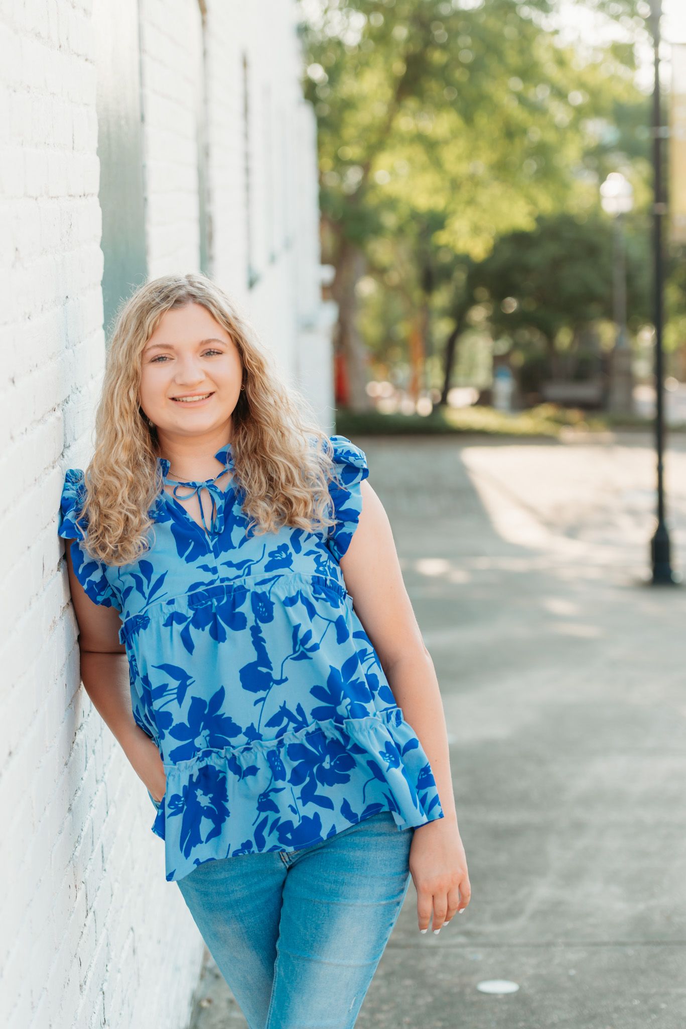 Downtown Vicksburg Mississippi female senior portrait session