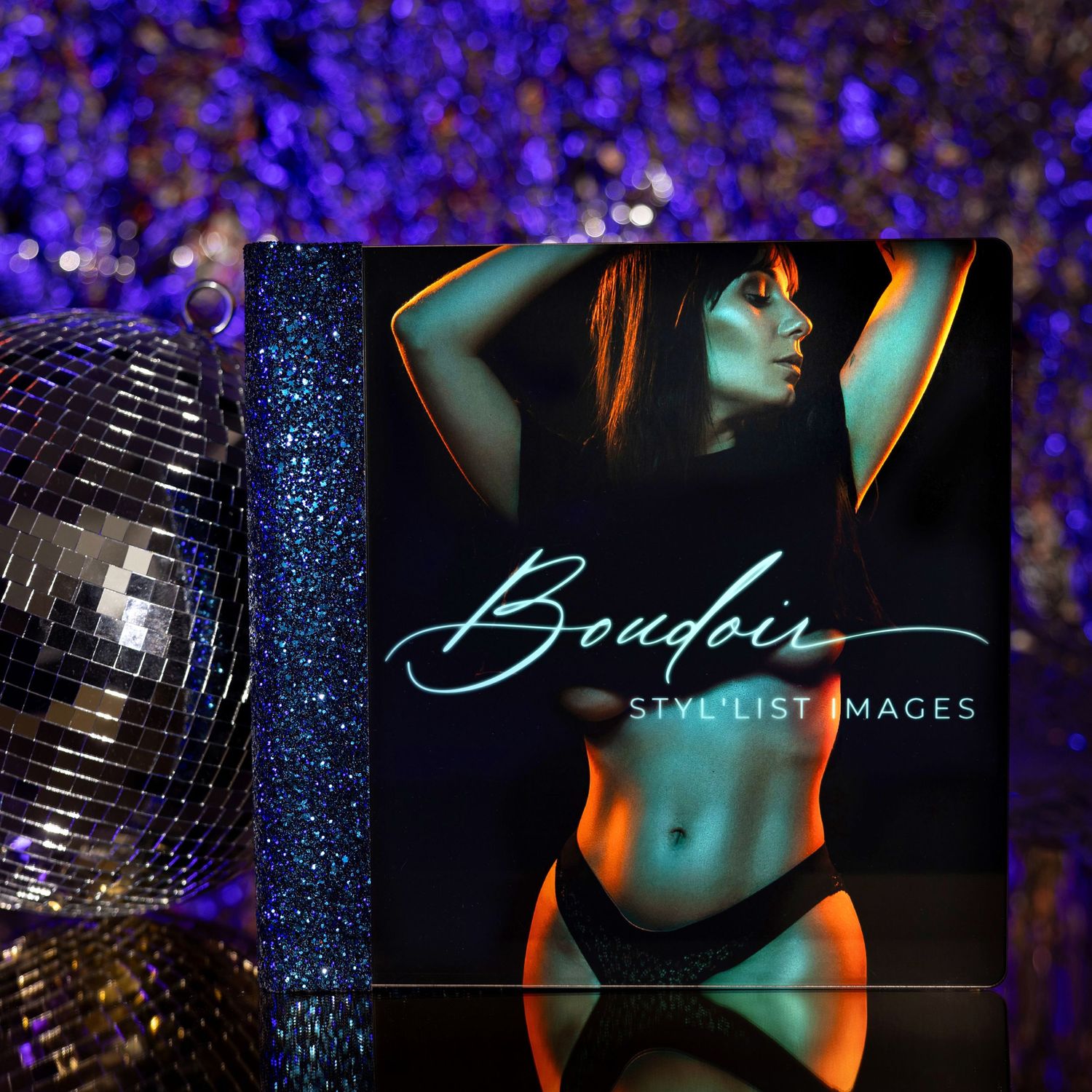 example album with premium acrylic covering and photograph