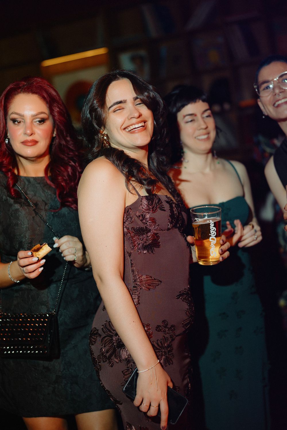 Wedding guests having fun on a wedding reception in Manchester