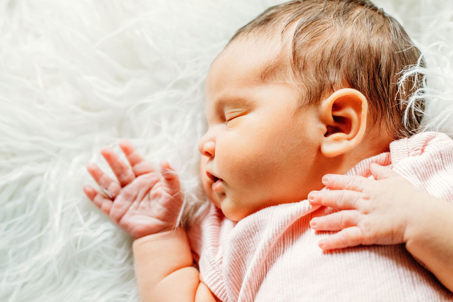 newborn baby photographed at home