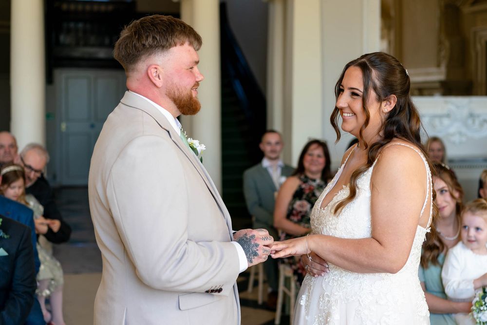 Bride and Groom during ceremony at their stunning Somerset Wedding at Crowcombe Court