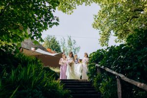 Wedding couple enjoying stunning views at The Stack House.
