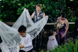 Small wedding in Cornwall with family and friends.