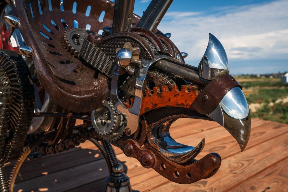 welded metal sculpture, product photography, northern colorado