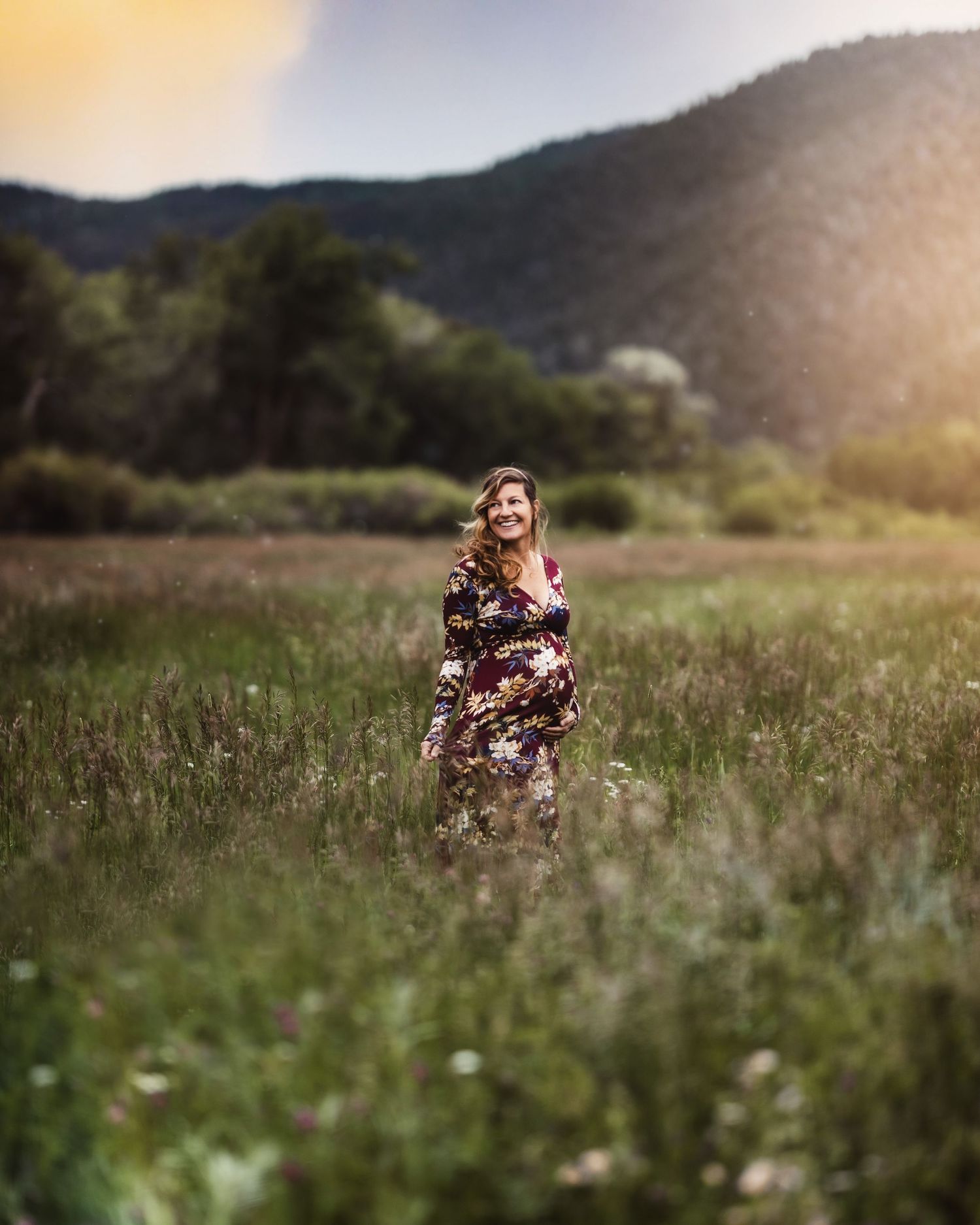 New Mexico Maternity Photographer in high mountain valley