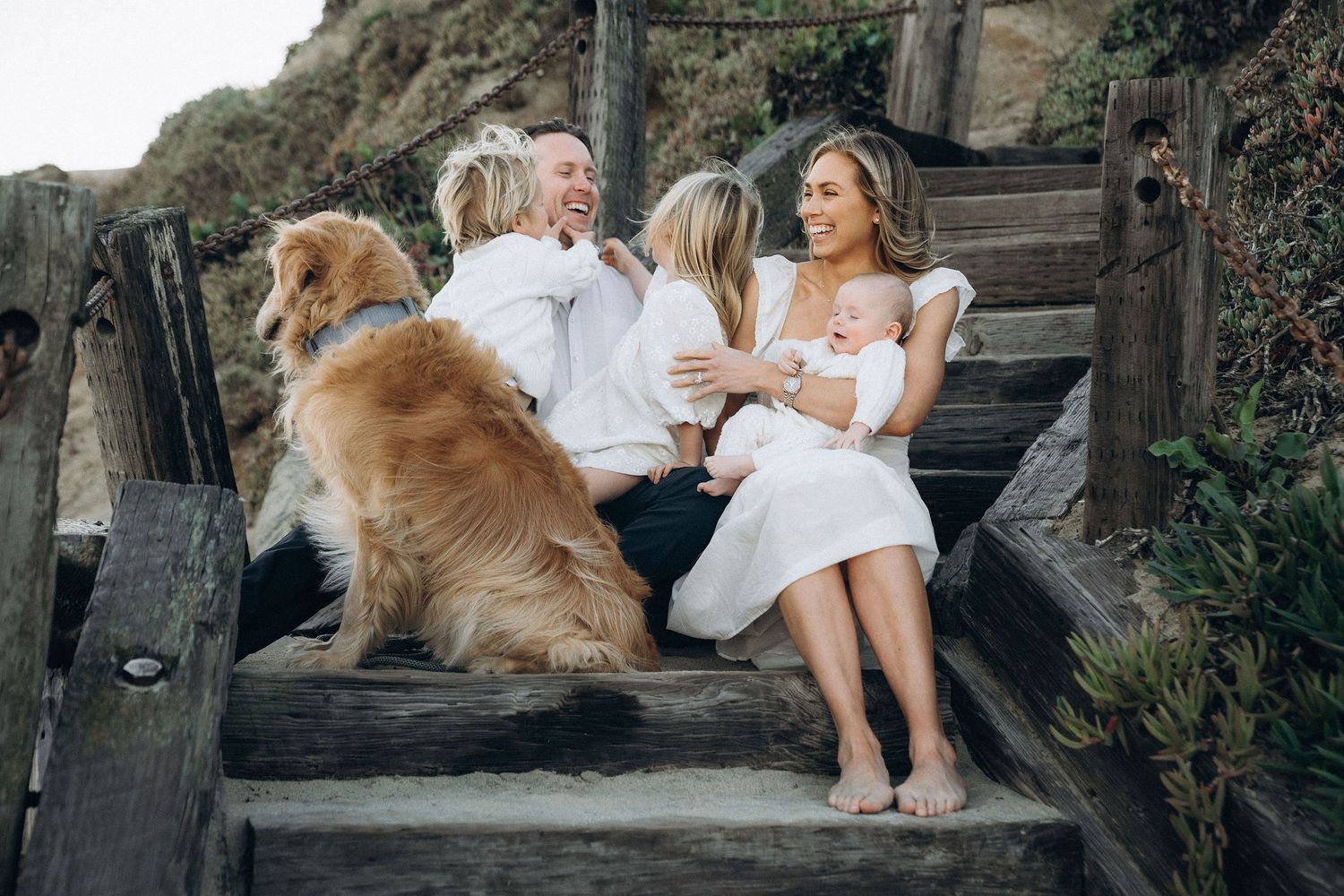 Golden hour family and pet session - Coronado Dunes, California