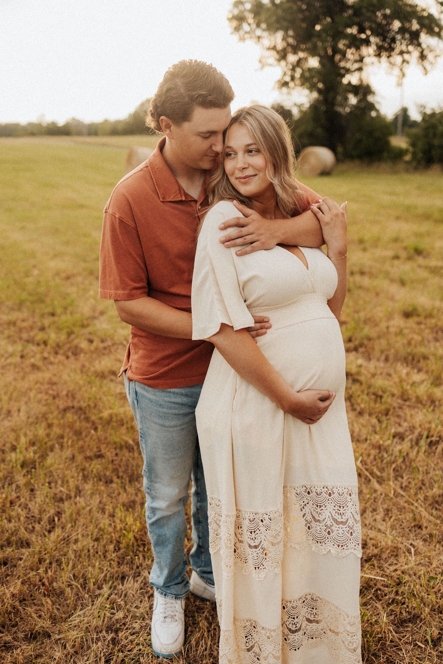mom and dad dream of their new baby- maternity photography