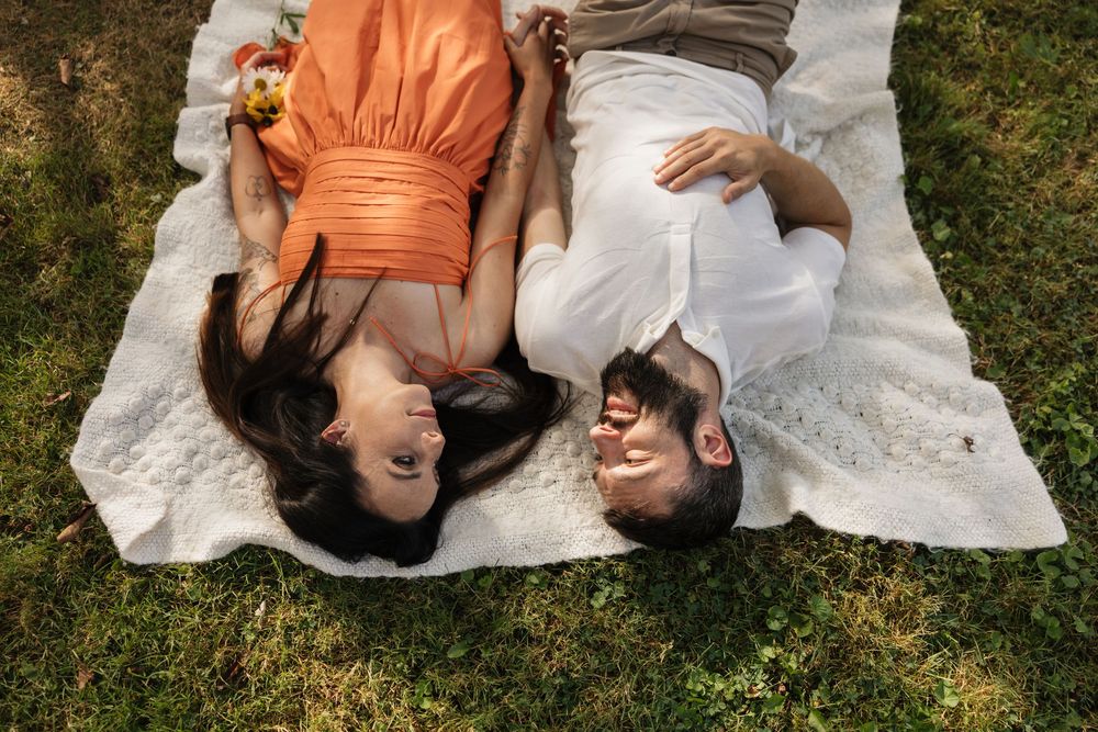 Artsy, emotional, documentary style, garden, engagement couples session.