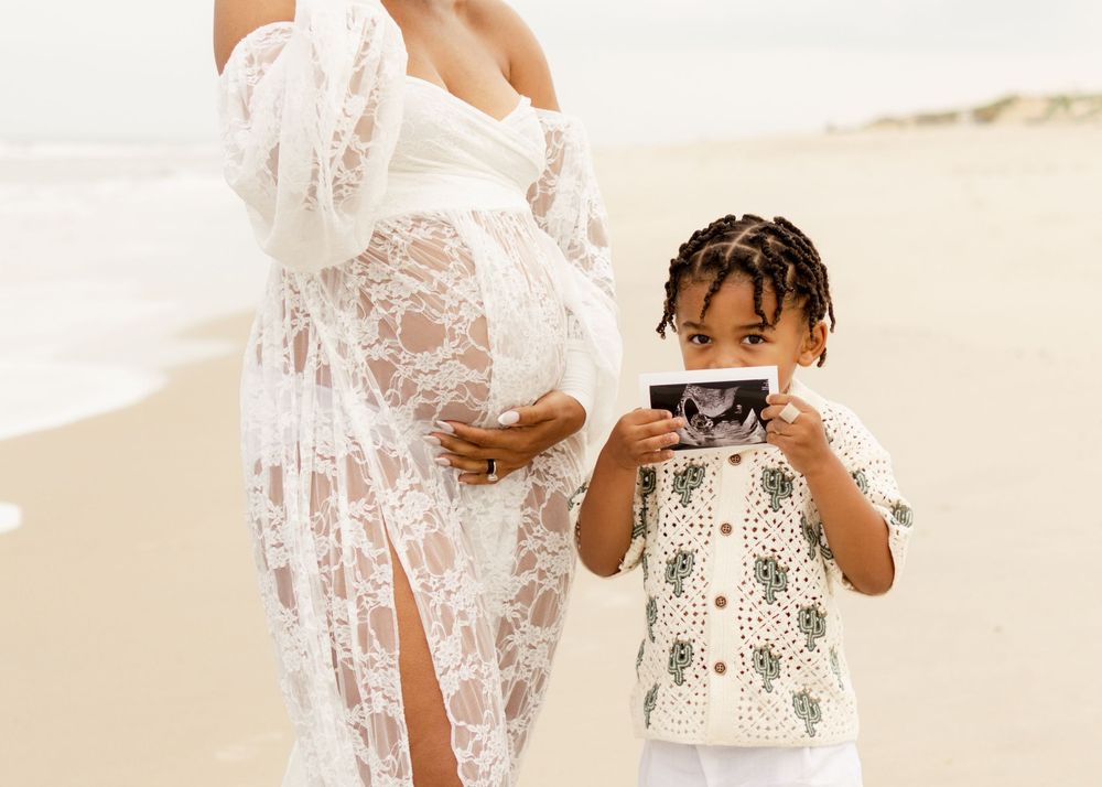 A series of images showing someone wearing a white lace dress taking photos with a vintage style camera.