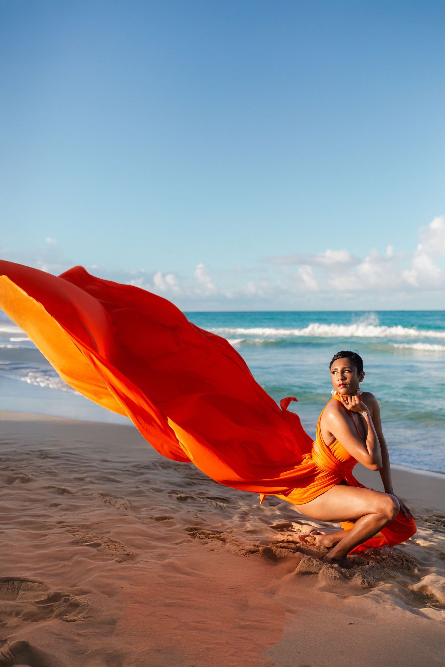 Flying dress Punta Cana, Photo session on the beach. For woman, couple, celebrate birthday,  anniversary