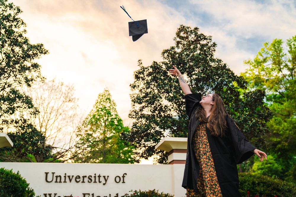Graduation photography session capturing achievement and celebration, photographed by Sierra Lopez Productions.