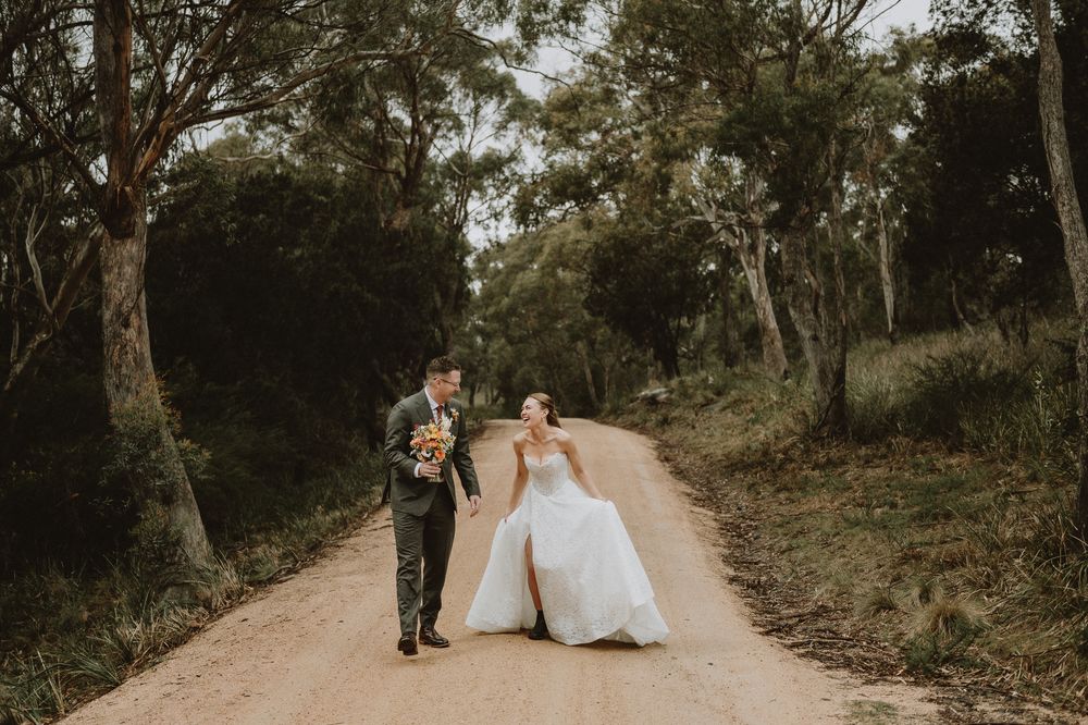 An elopement in Binnalong Bay, Tasmania's East Coast. Captured by wedding and elopement photographer Joss Jensen Photography