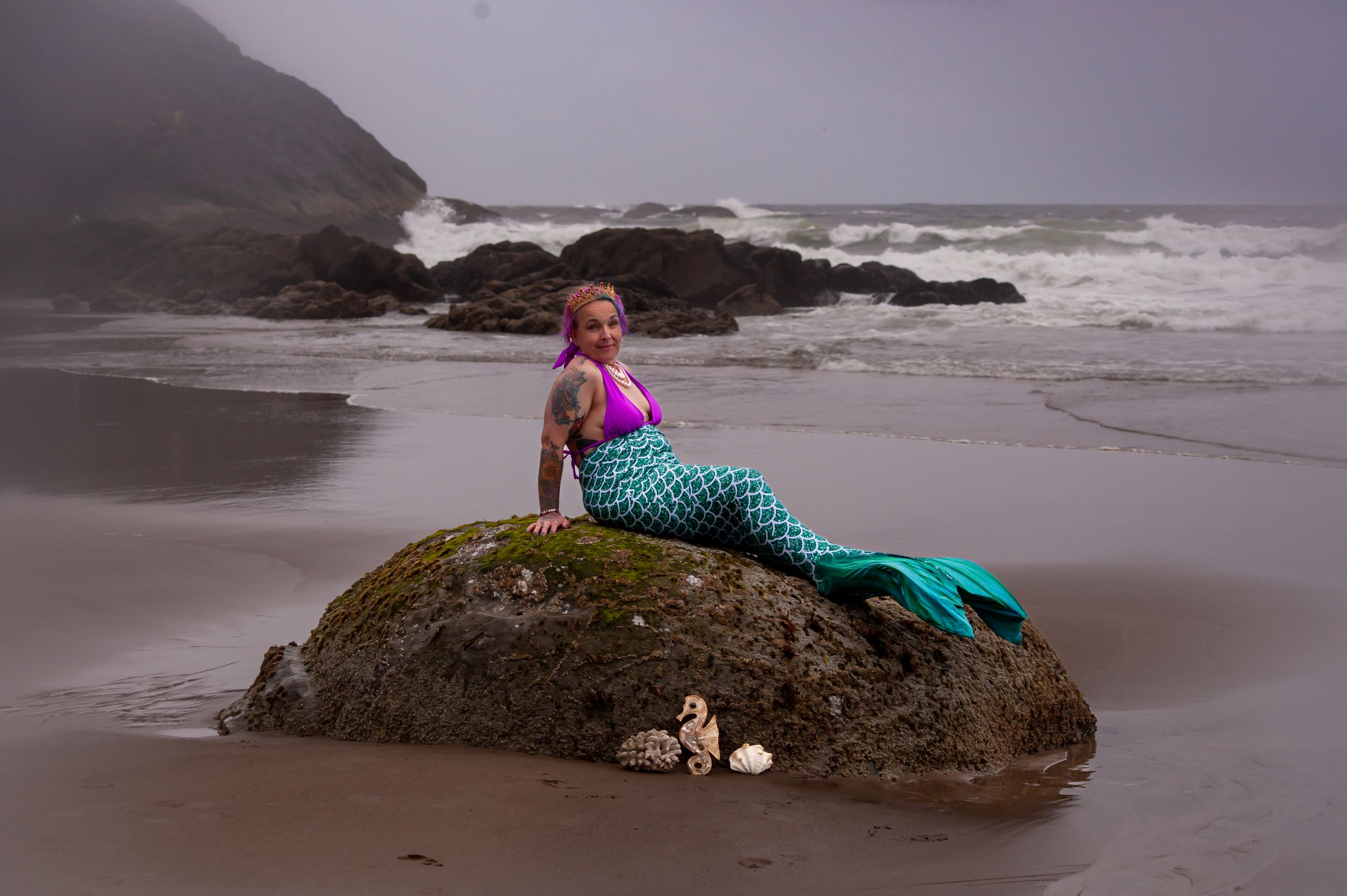 Mermaid along the Oregon Coast