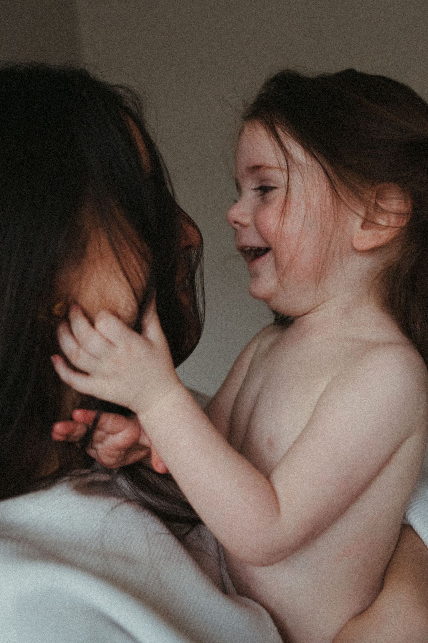 Series of candid emotional interactions between people shown in soft natural light.