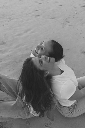 Black and white couples portrait capturing an intimate emotional connection