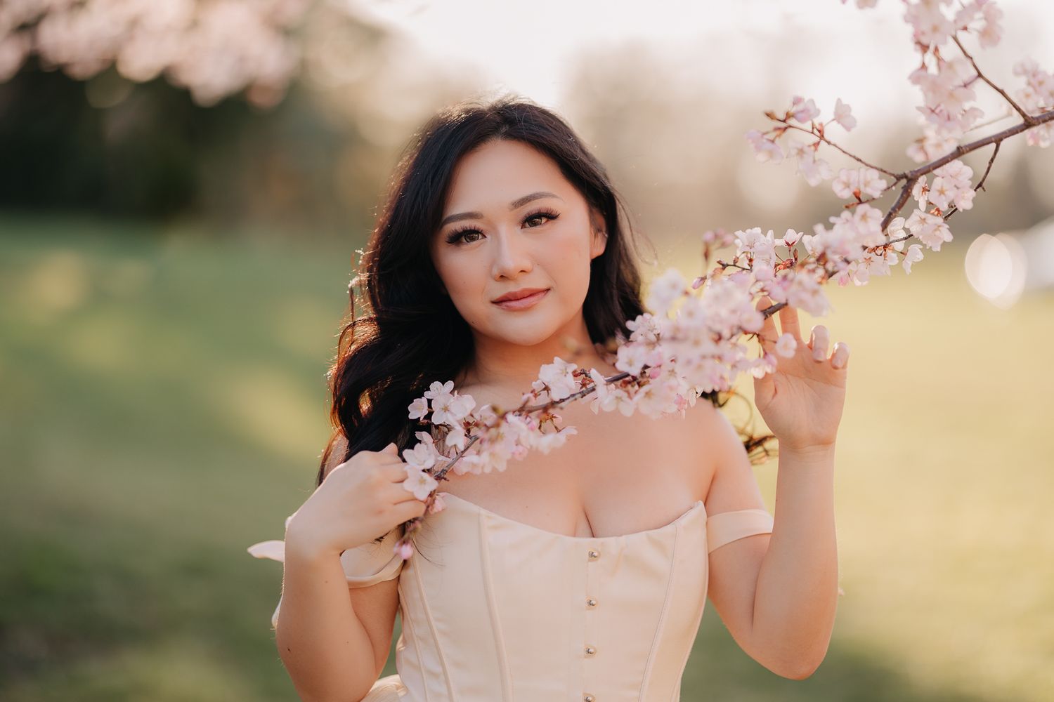 cherry blossom portrait
